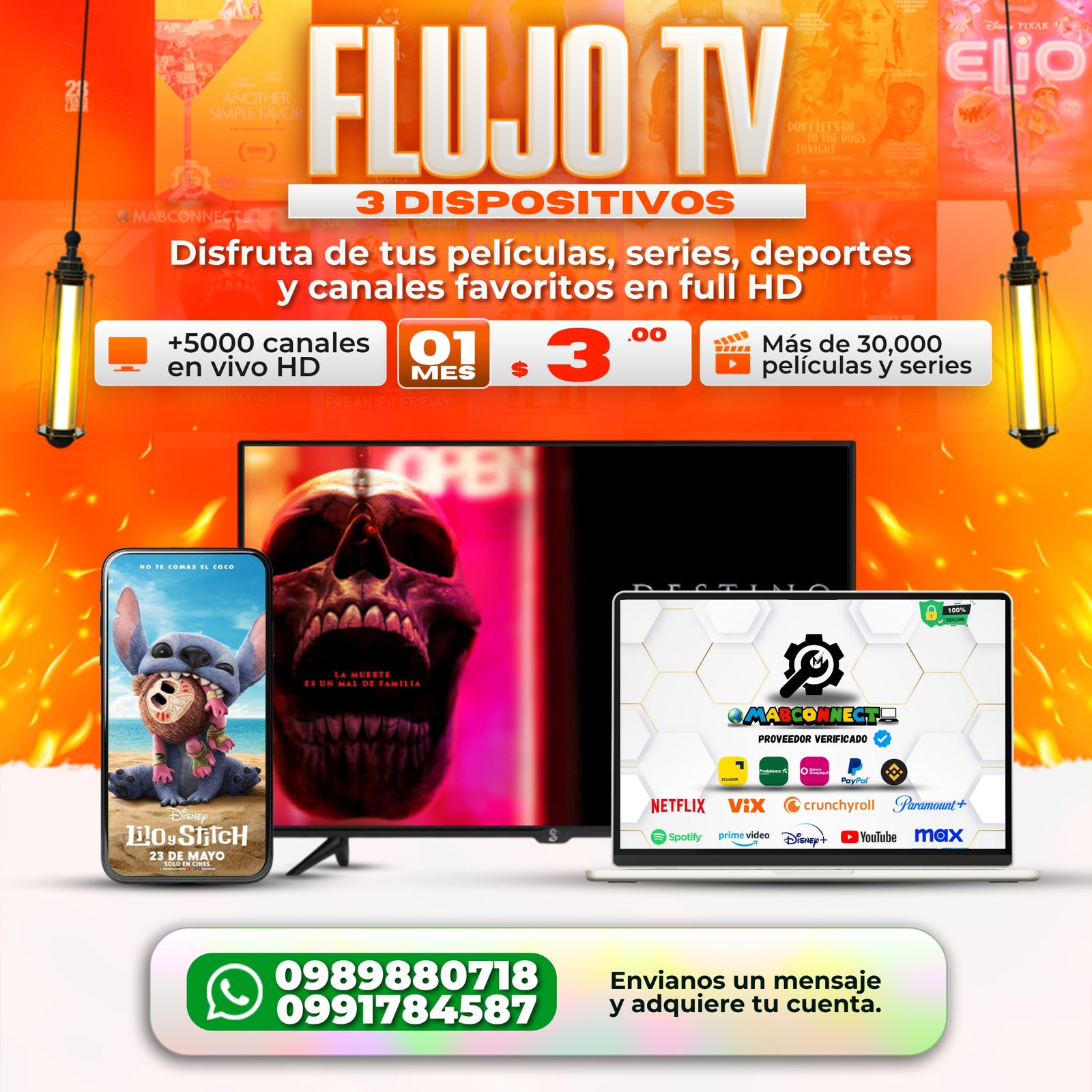 Flujo Tv - Plan 3 Meses - Perfil